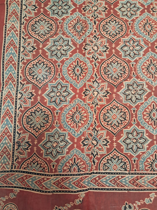 L4-P15: Red Flower Cotton Stole