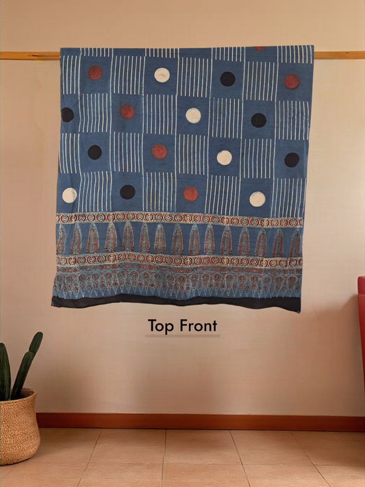 L4-P01: Indigo Circle Cotton Suit