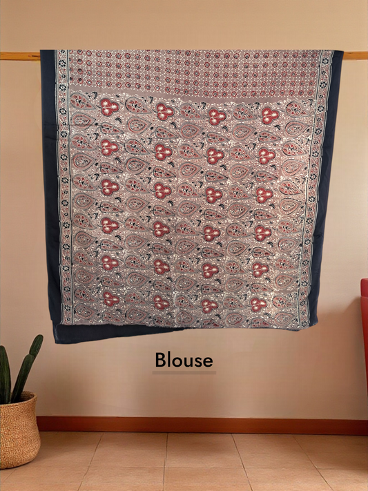 L4-P20: Brown Viscous Saree (Modal Silk)