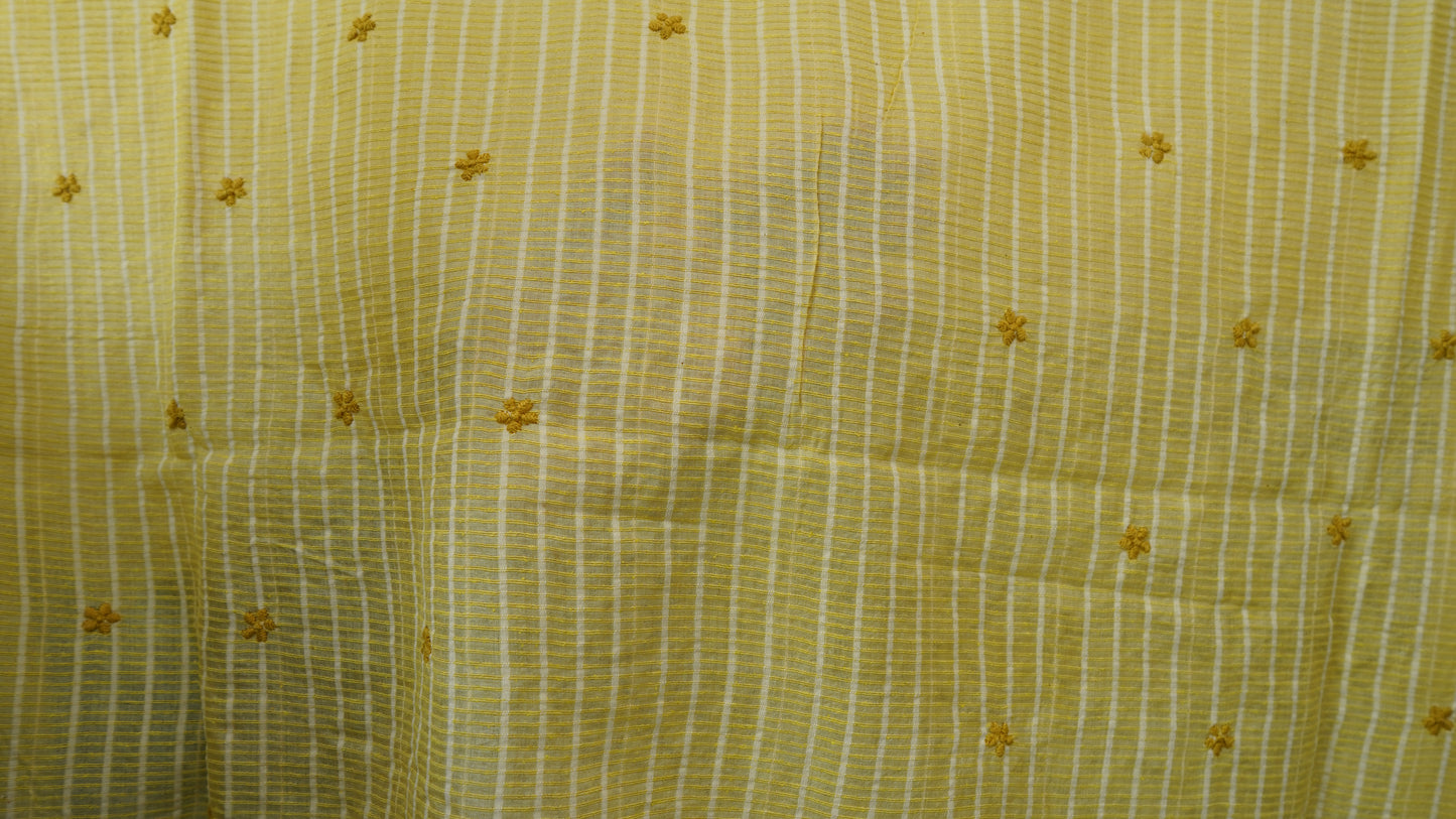 L7-P30: Lemon Yellow Silk Kurta Material