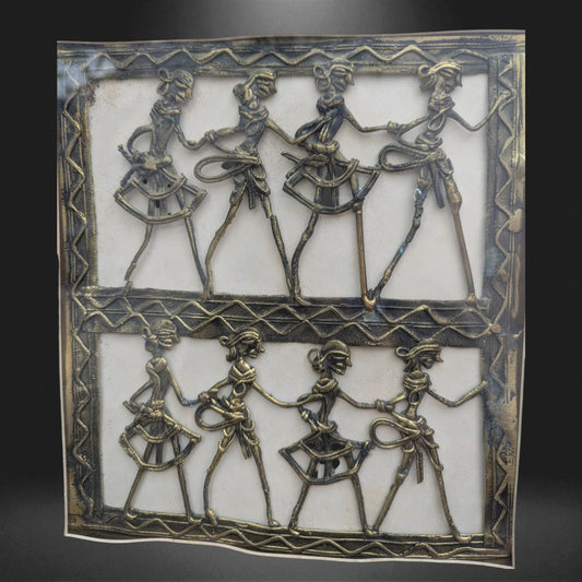 L3-P14-V1: Folk Dance Frieze – Bharewa Metal Wall Insert