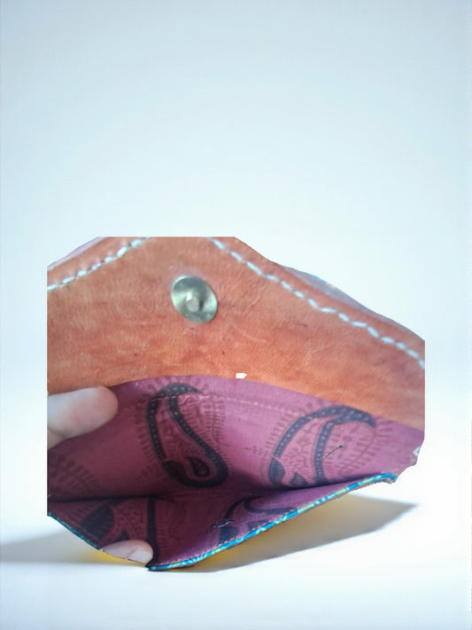 L5-P04: Ajrakh Leather Wallet