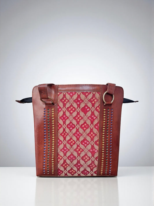 L5-P22: Bandhani Leather Bag