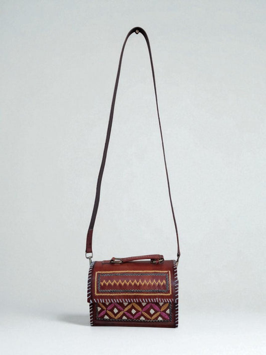 L5-P13: Colorful Box Leather Bag