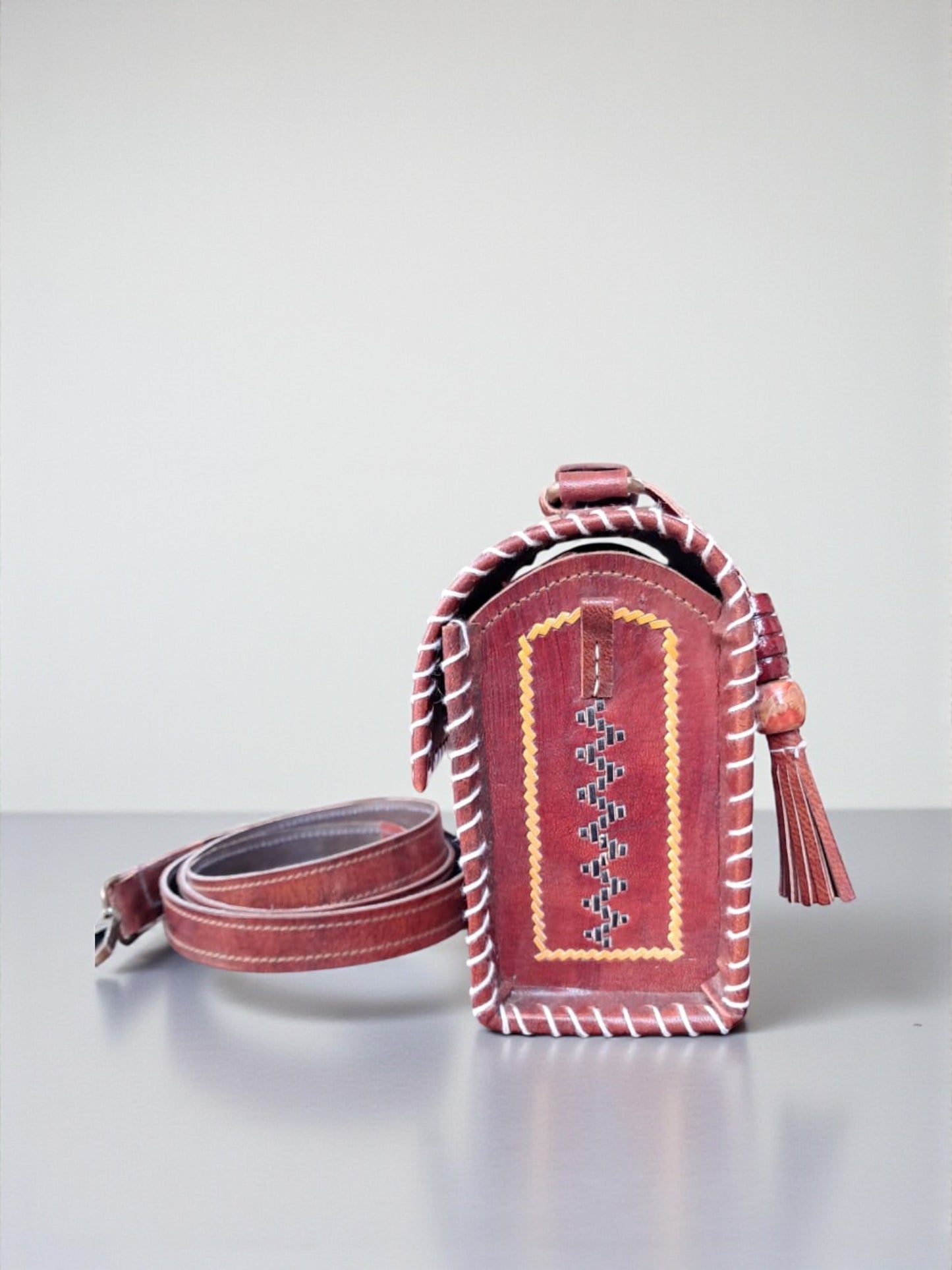 L5-P13: Colorful Box Leather Bag