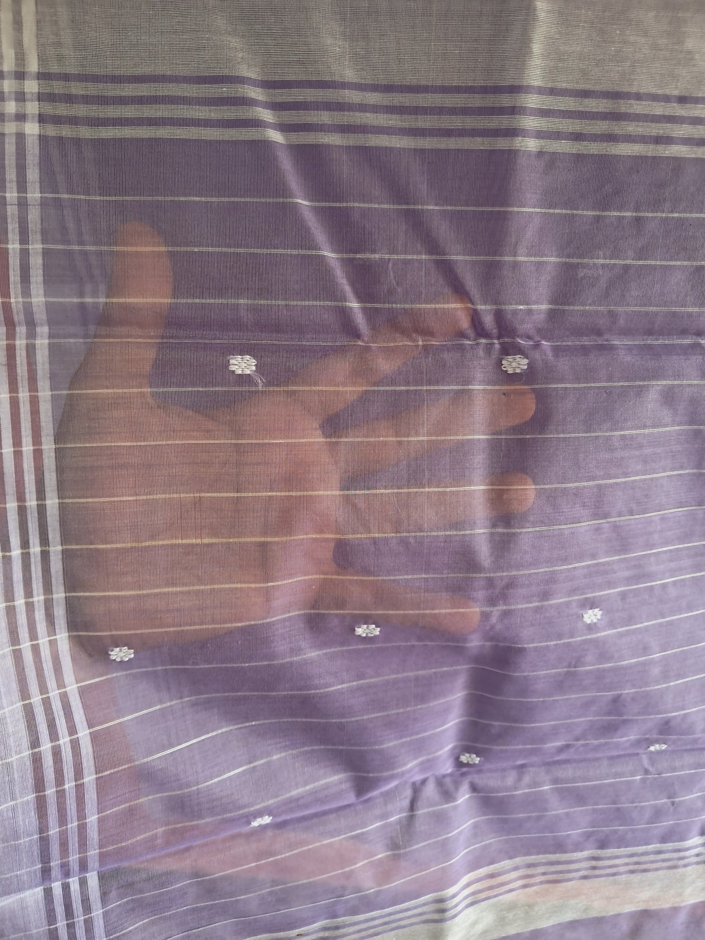 L6-P13: Lavender Cotton Silk Saree