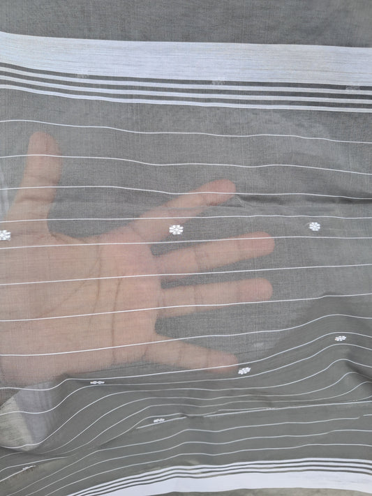 L6-P4: Slaty Cotton Silk Saree