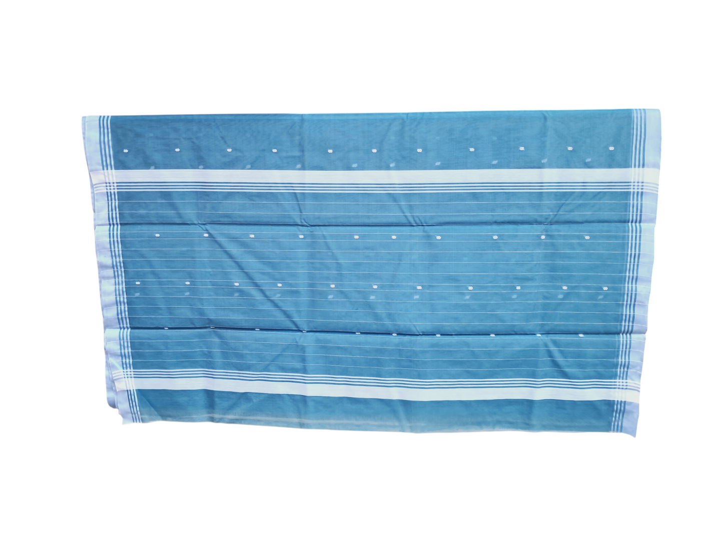 L6-P2: Blue Salety Cotton Silk Saree