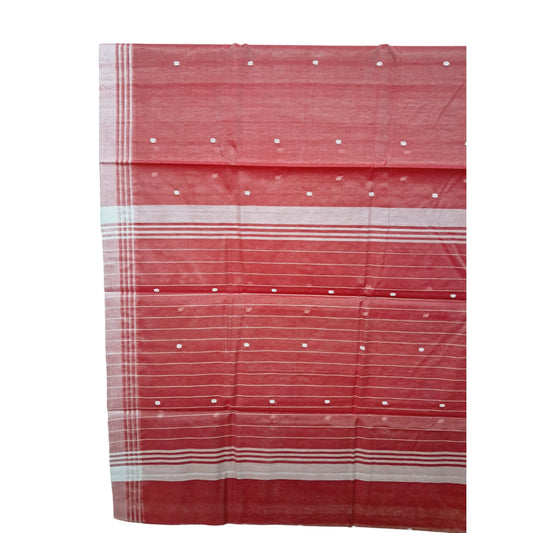 L6-P14: Red Cotton Silk Saree