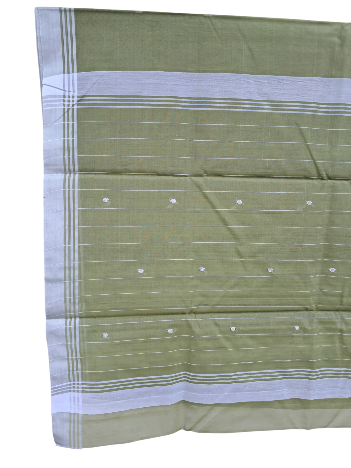 L6-P5: Light Mehndi Cotton Silk Saree