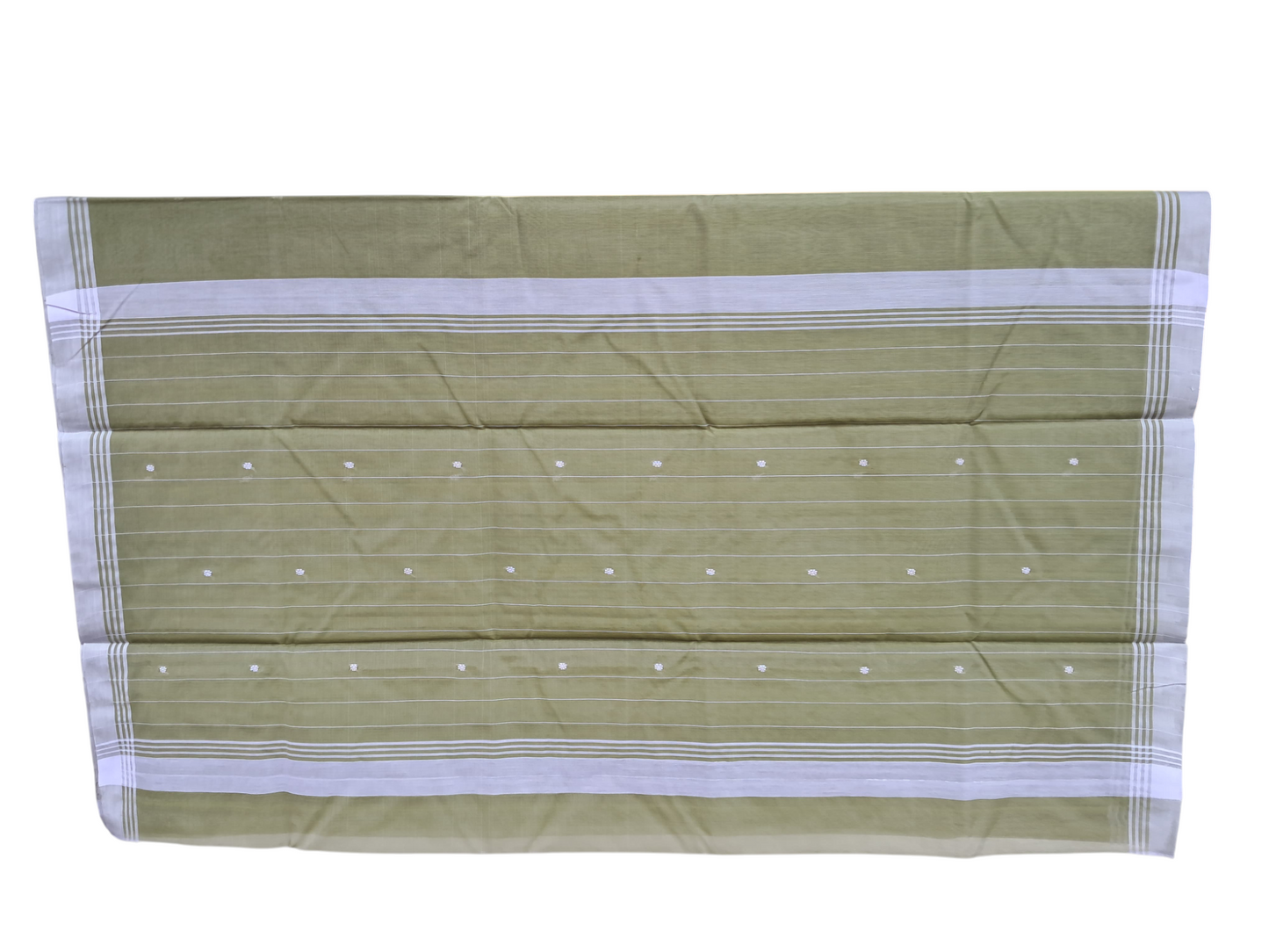 L6-P5: Light Mehndi Cotton Silk Saree