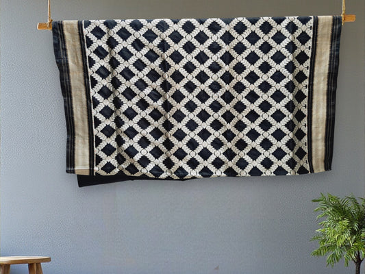 L8P05: Black Phekwa Banarasi saree