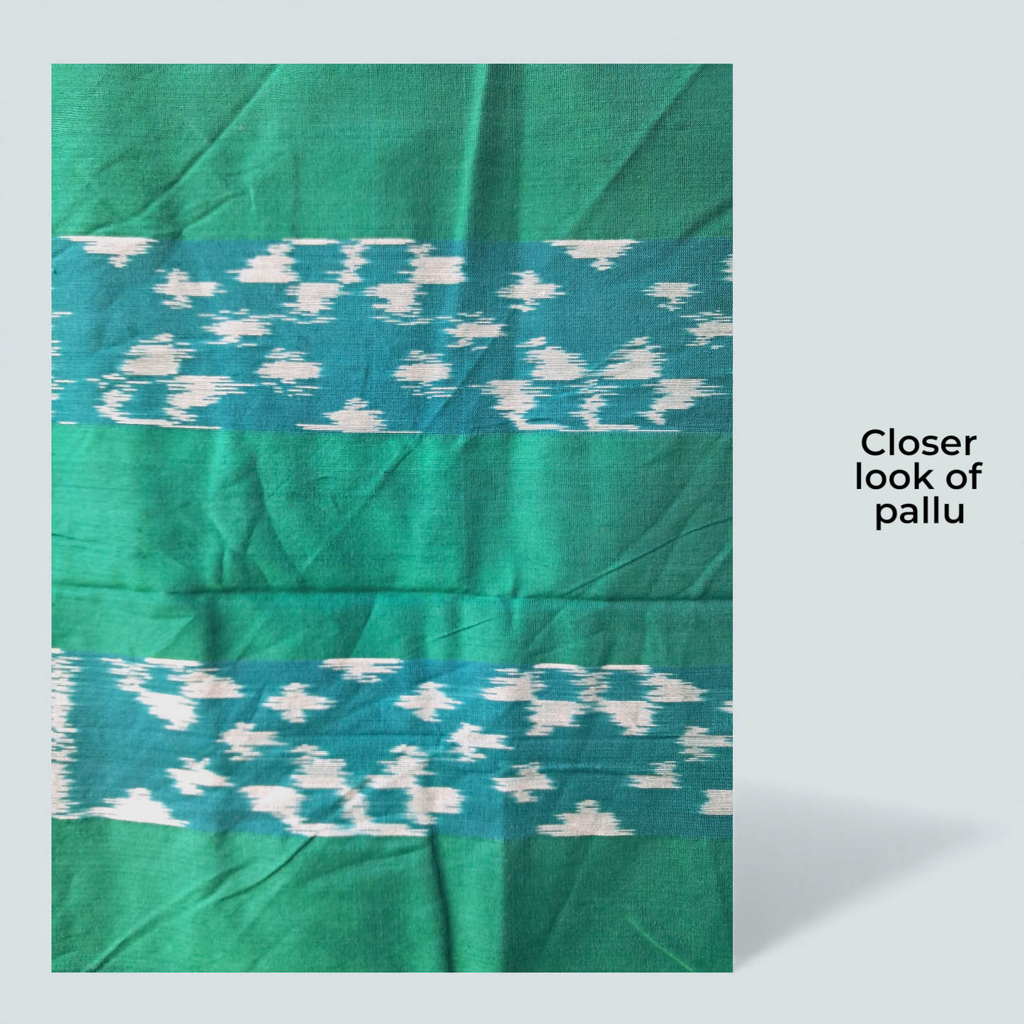 L9P03: Blue White Sea Green Saree