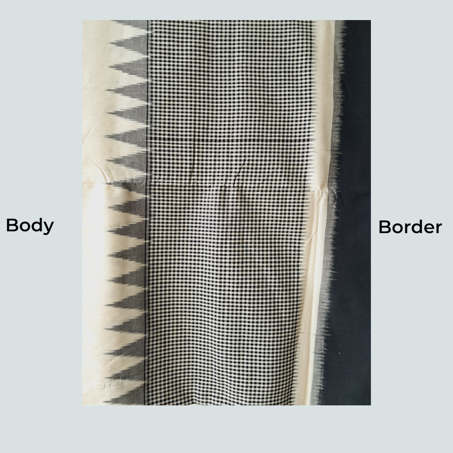 L9P04: Black and White Saree