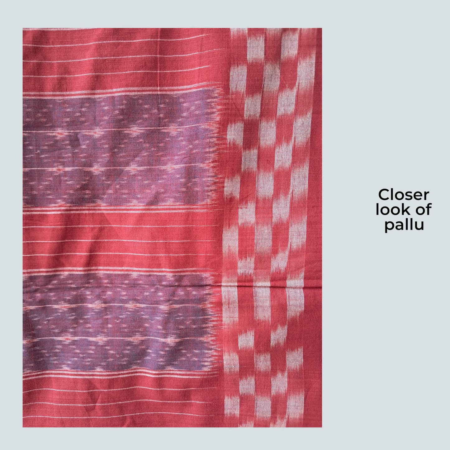 L9P06: Natural Colors Red and Blue Saree