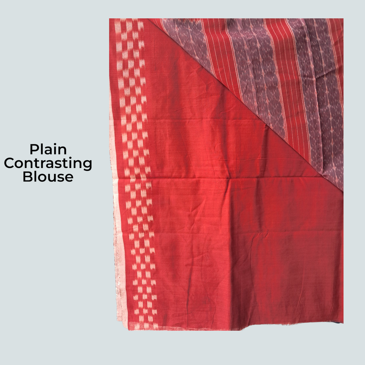 L9P06: Natural Colors Red and Blue Saree