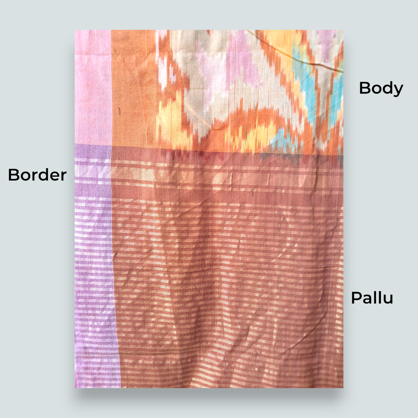 L9P07: Brown Pink Saree