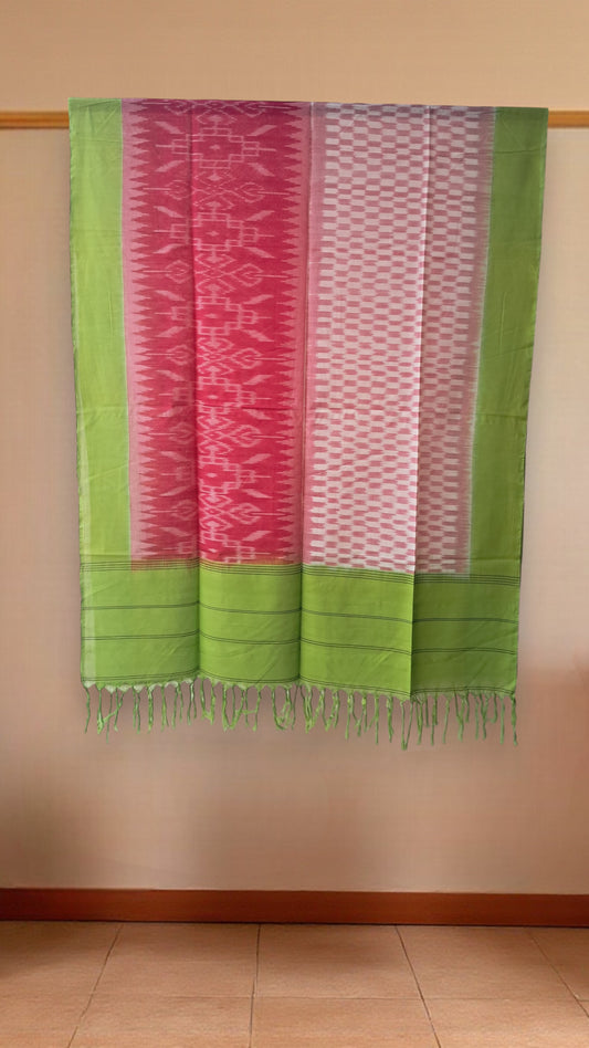 L9P18: Green and Pink Dupatta