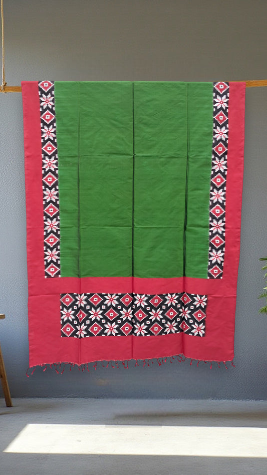 L9P25: Red green Dupatta
