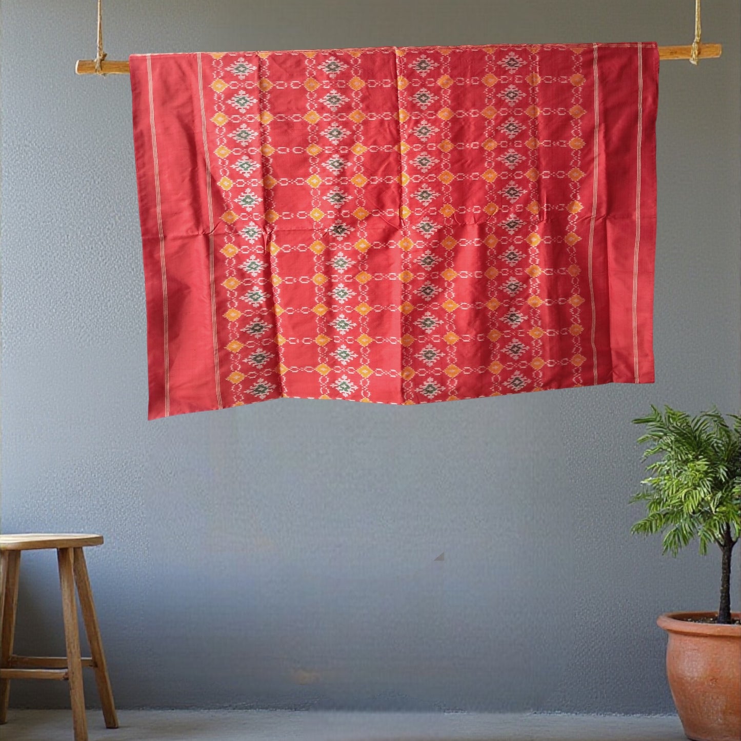 L9P12: Red Silk Saree