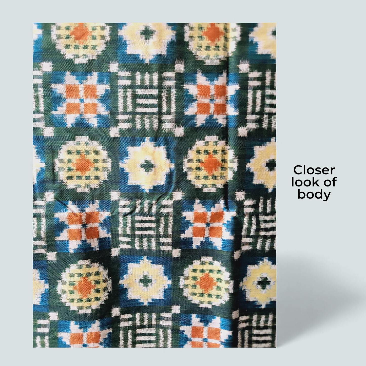 L9P13: Green and Blue Silk Saree