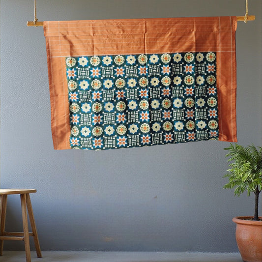 L9P13: Green and Blue Silk Saree