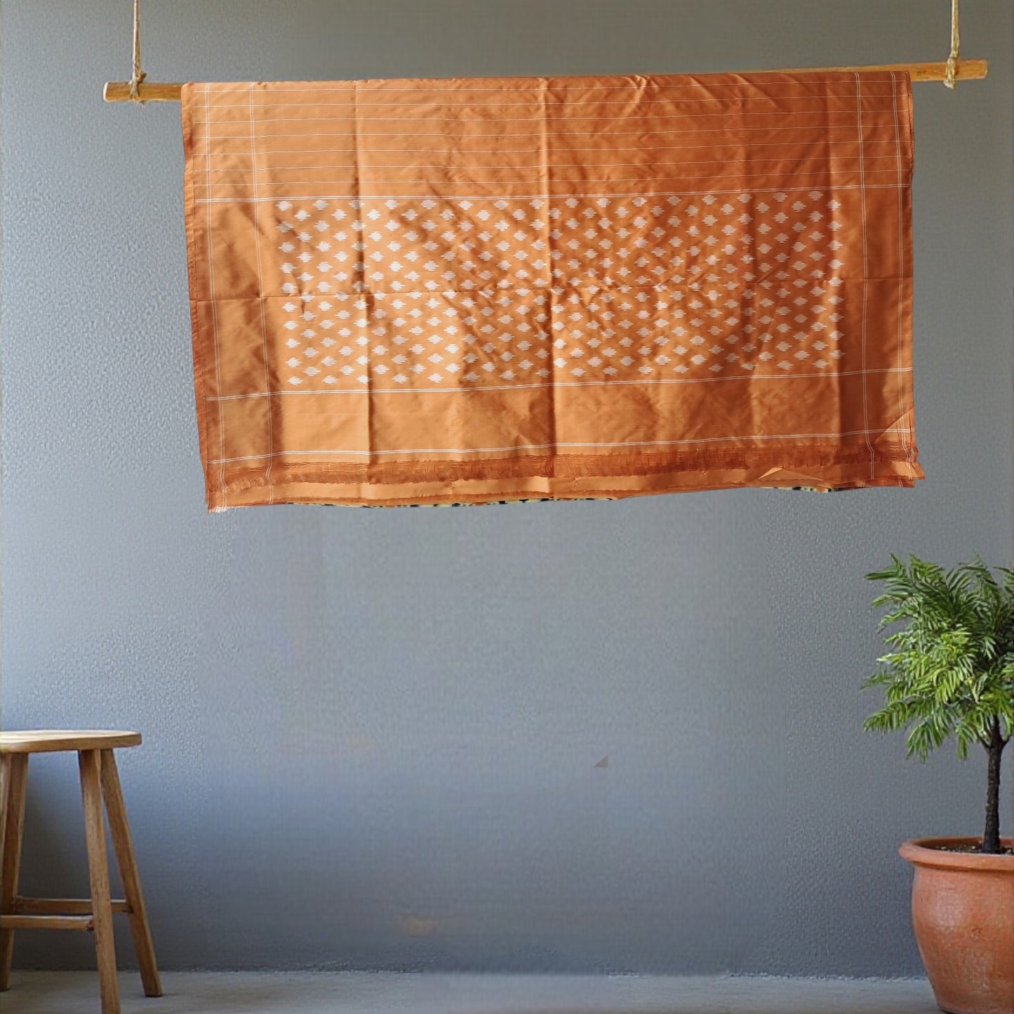 L9P13: Green and Blue Silk Saree