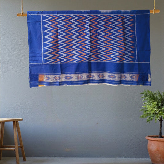 L9P14: White and Blue Saree