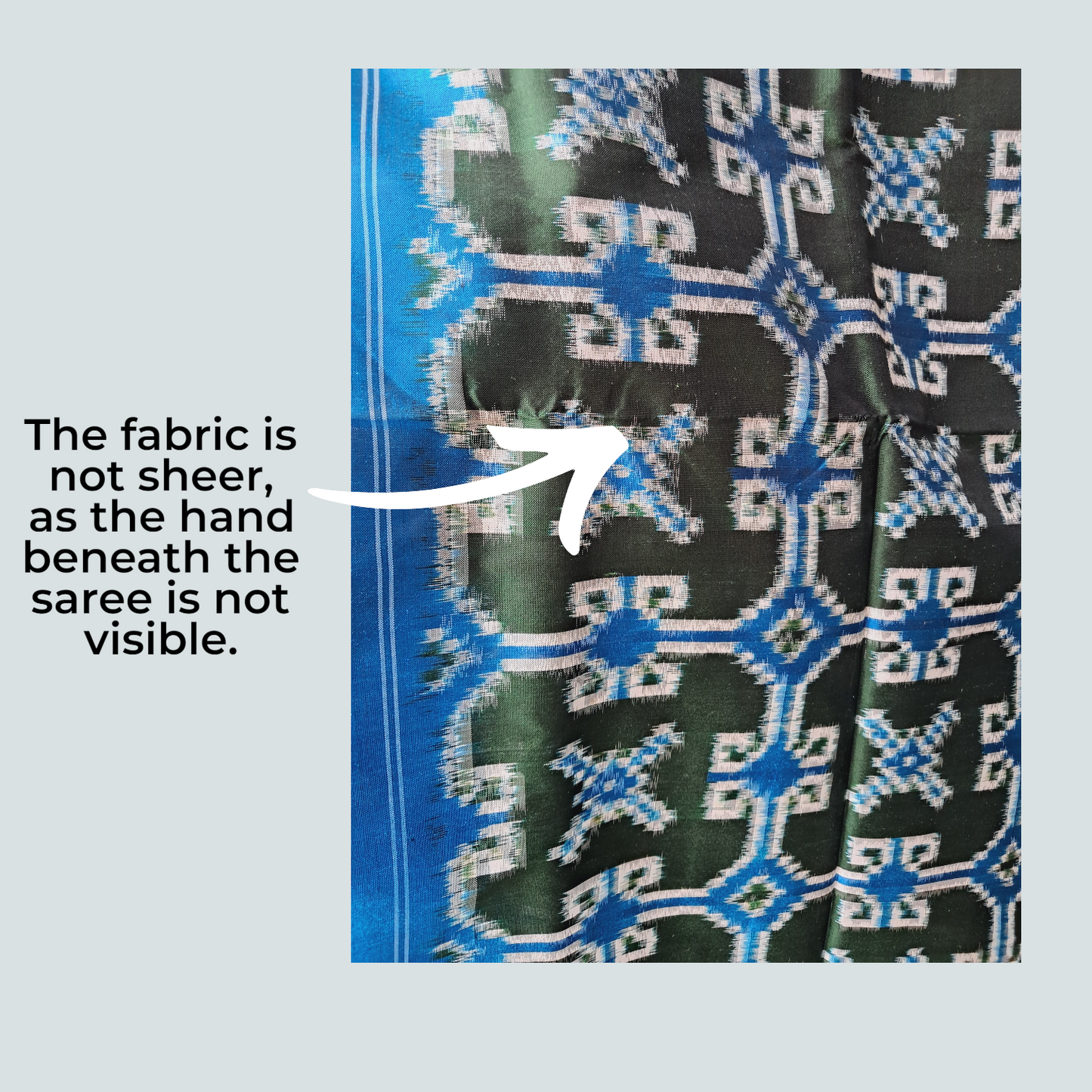 L9P10: Blue Green Silk saree