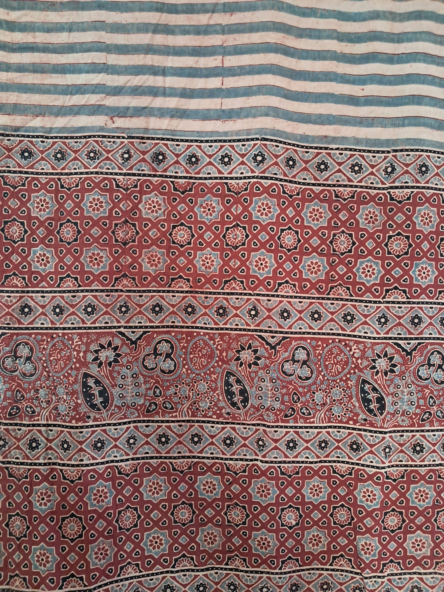 L4-P17: Red Color With Stripe Body Cotton Saree