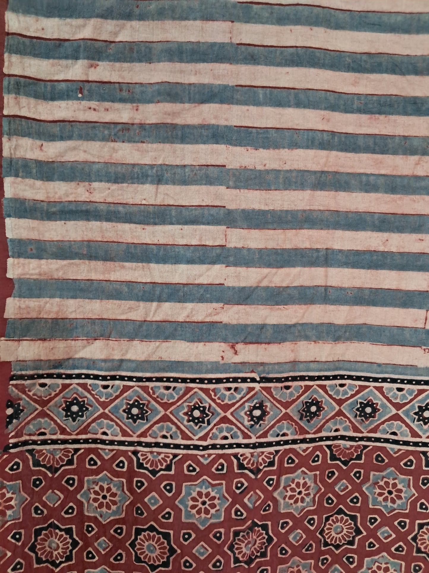 L4-P17: Red Color With Stripe Body Cotton Saree