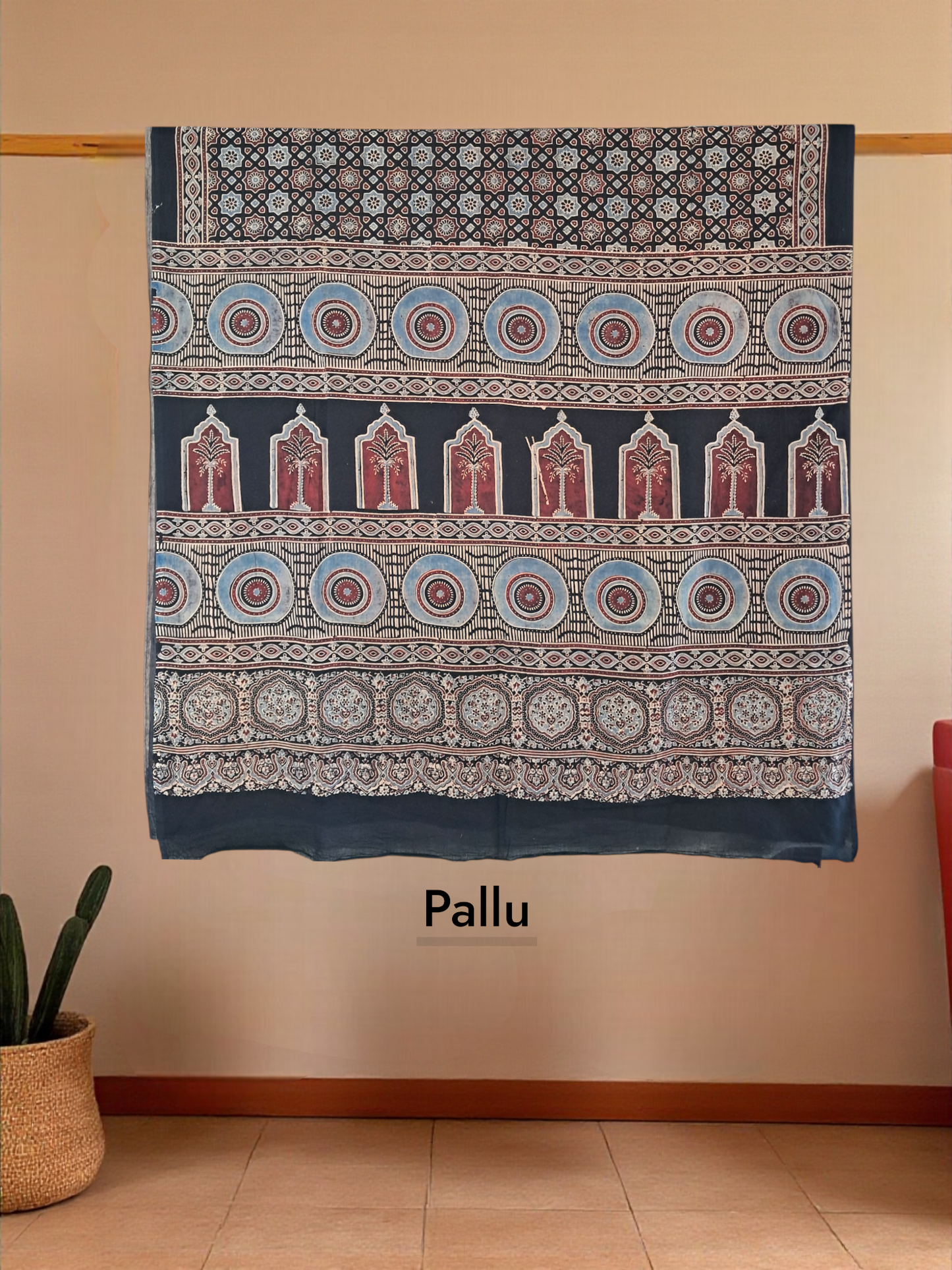 L4-P19: Black Mehrab Viscous Saree (Modal Silk)