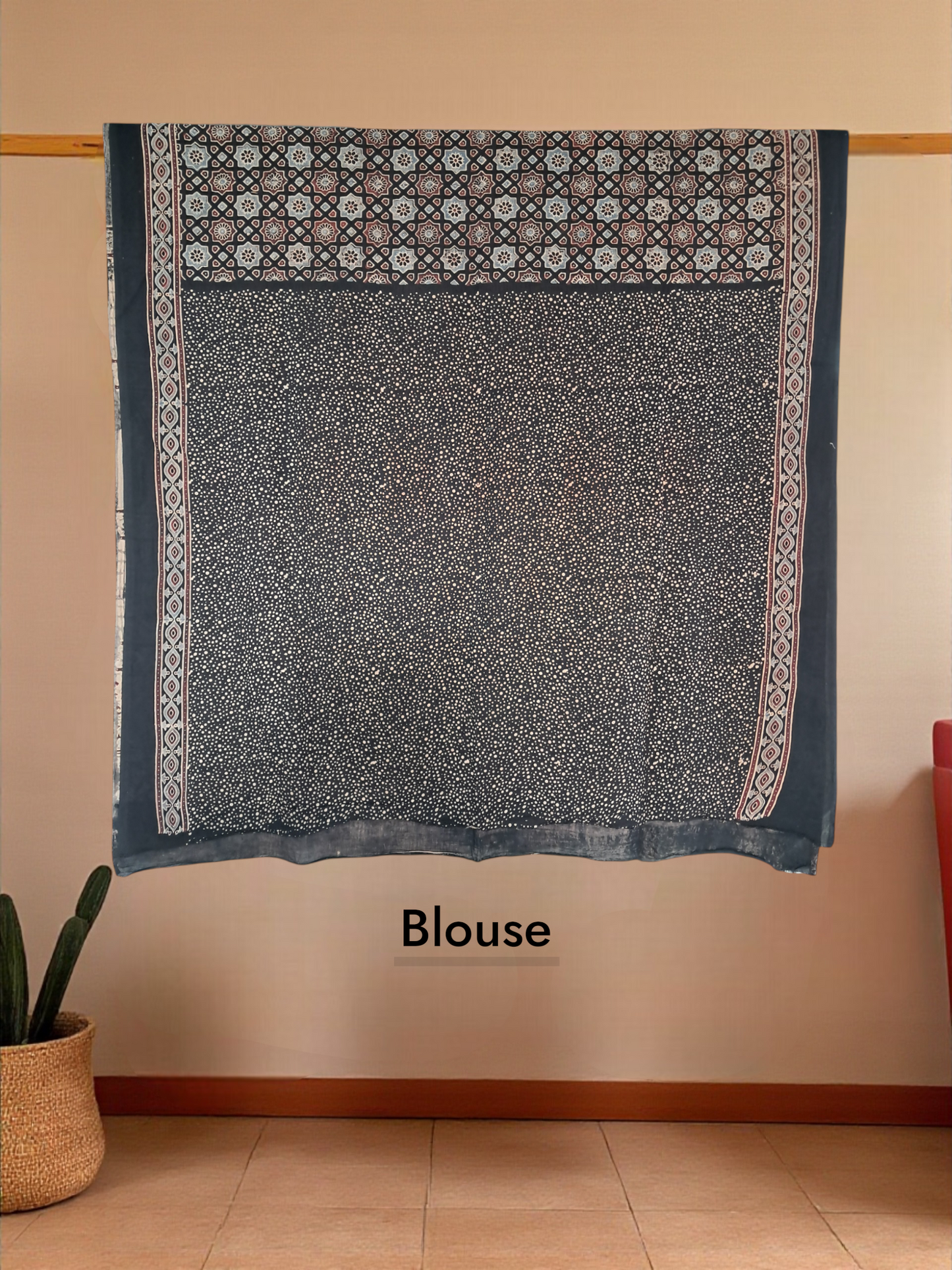 L4-P19: Black Mehrab Viscous Saree (Modal Silk)