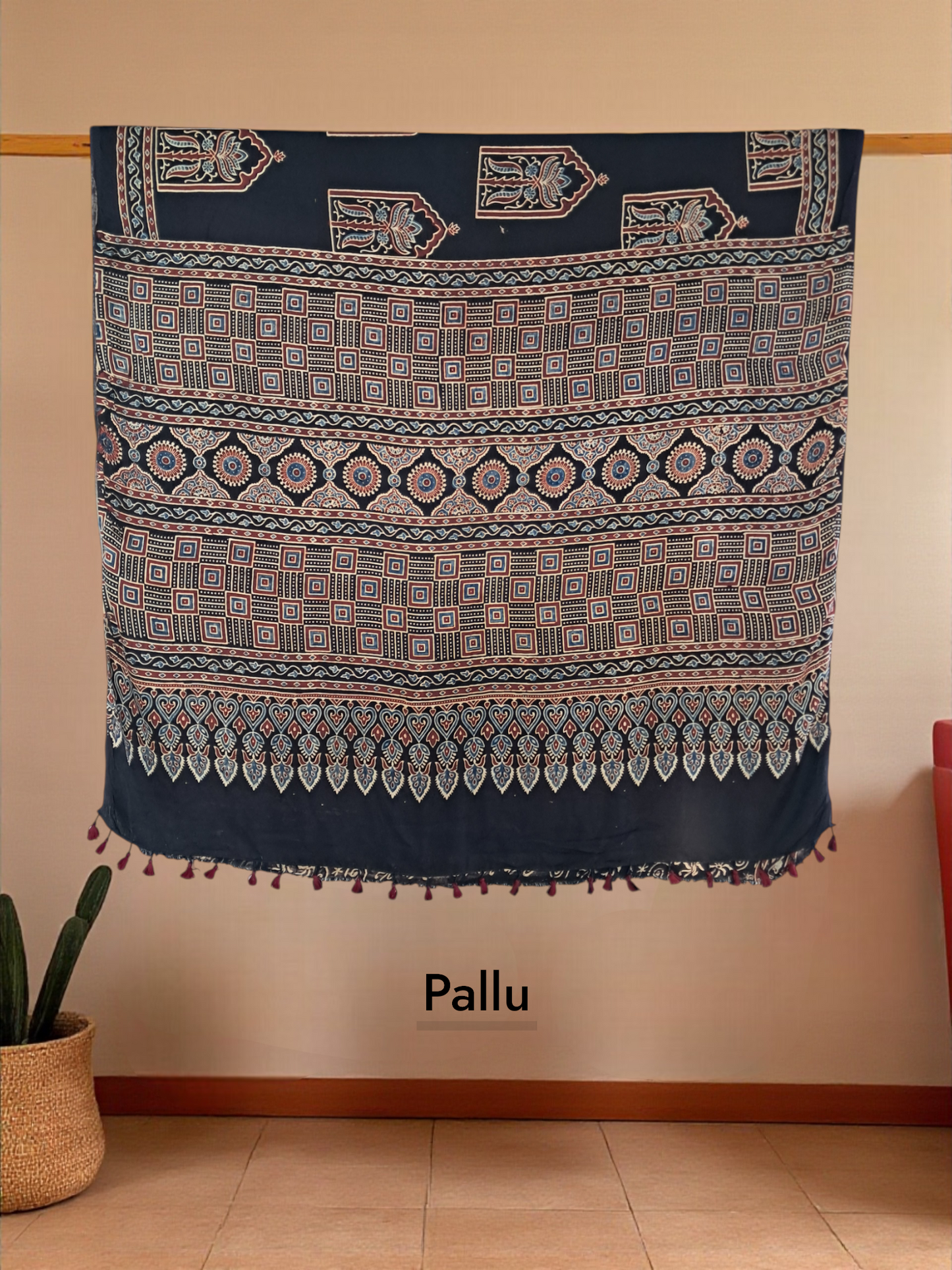 L4-P21: Black Viscous Saree (Modal Silk)