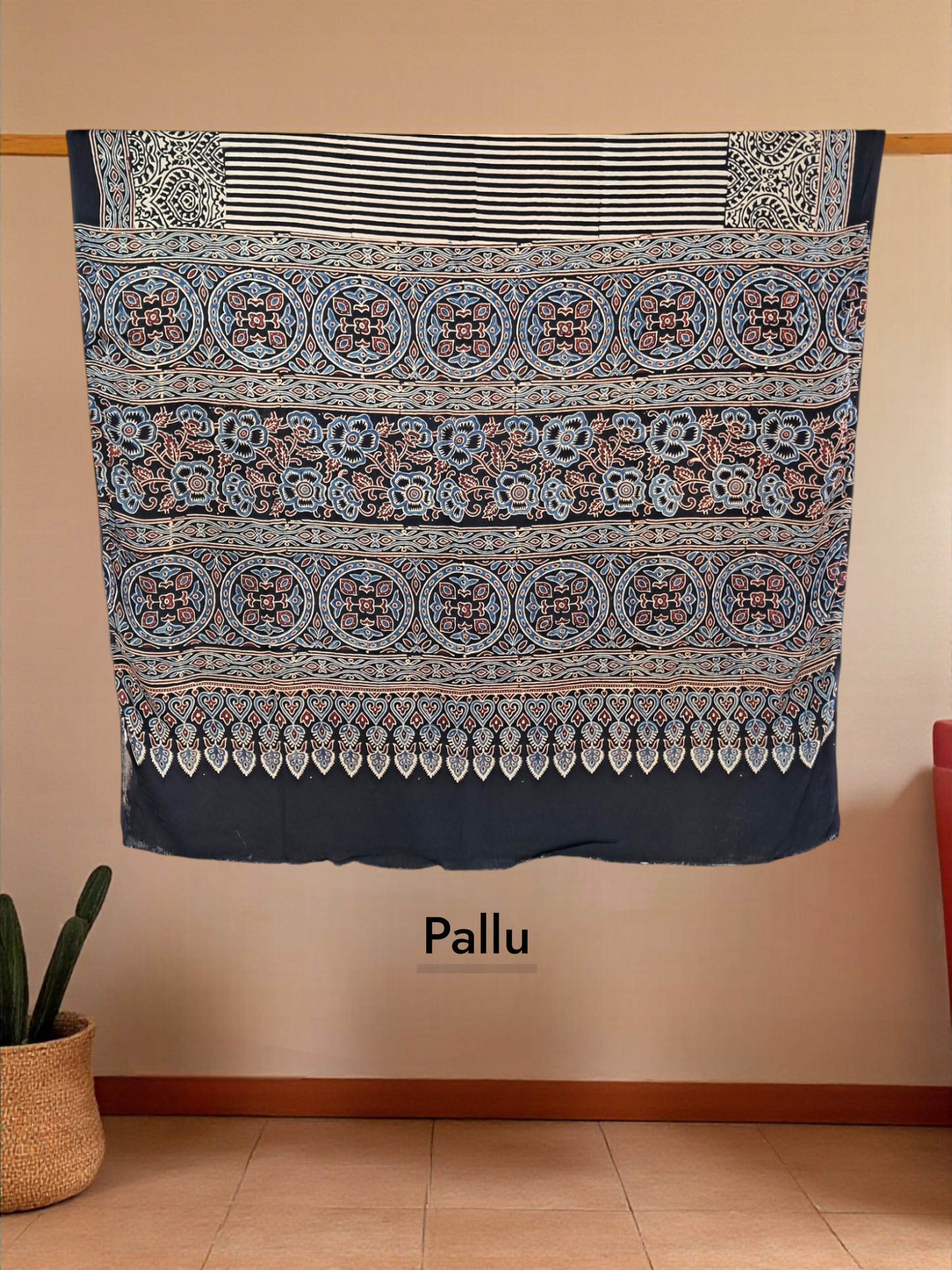 L4-P22: Black Color with Stripe Body Viscous Saree (Modal Silk)