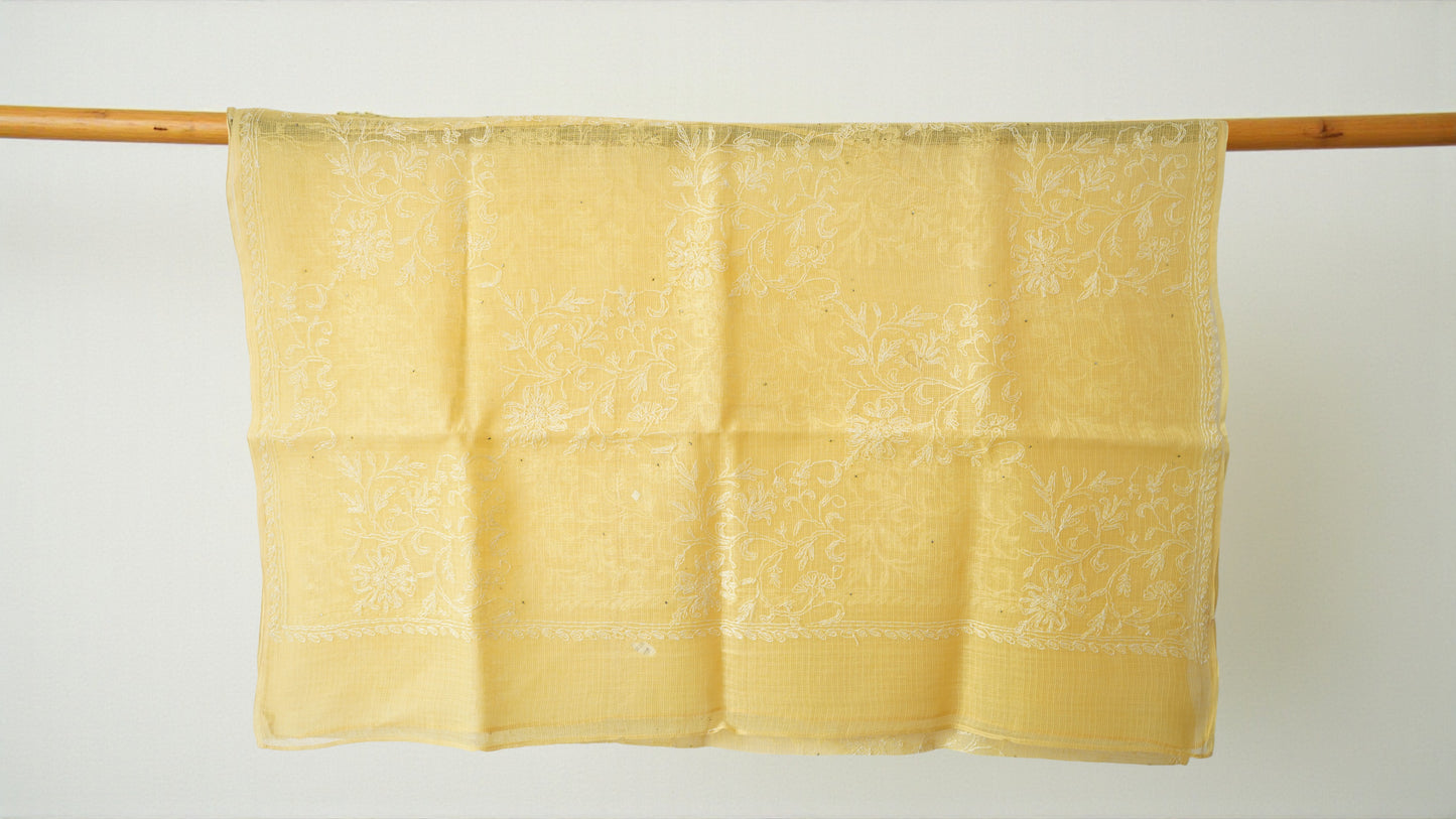 L7-P04: Lemon Yellow Kota Doriya Dupatta