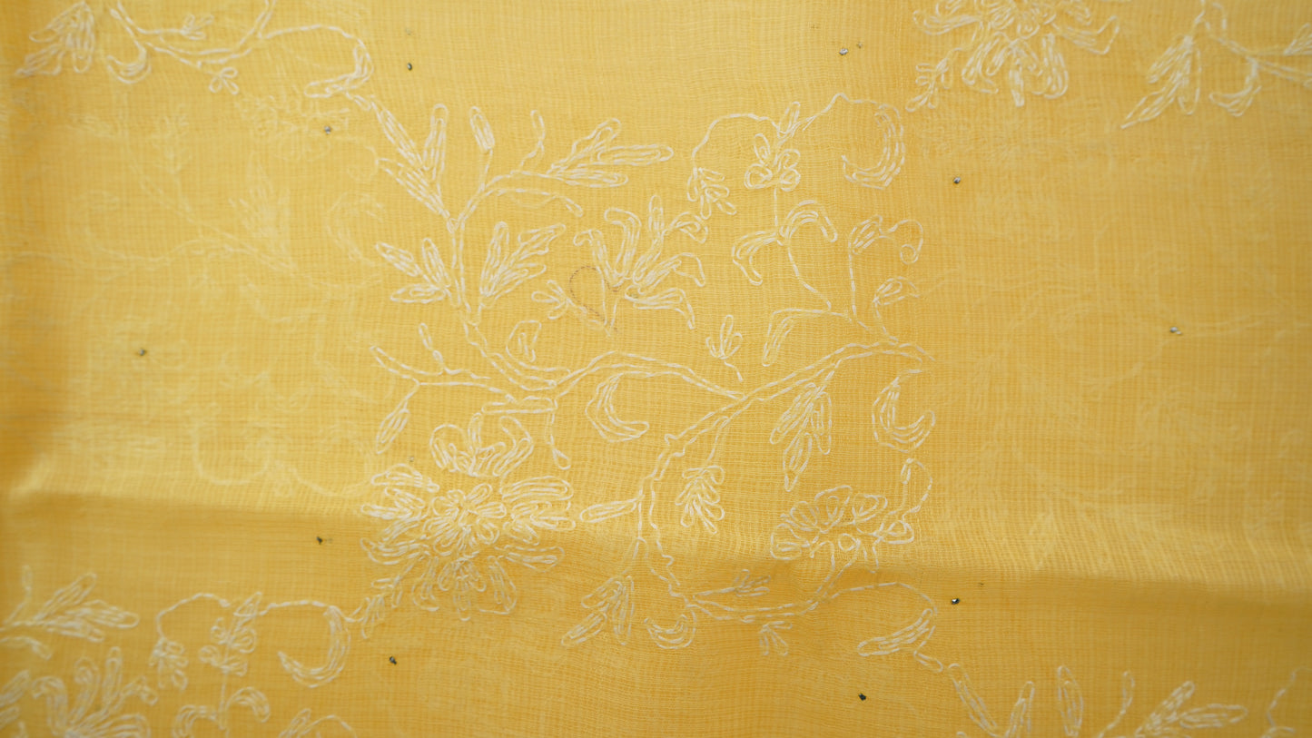 L7-P04: Lemon Yellow Kota Doriya Dupatta