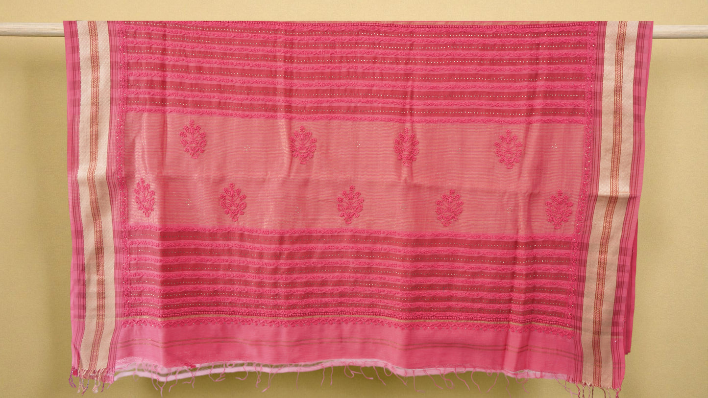 L7-P07: Onion Pink Cotton Silk Saree