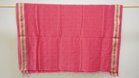 L7-P07: Onion Pink Cotton Silk Saree