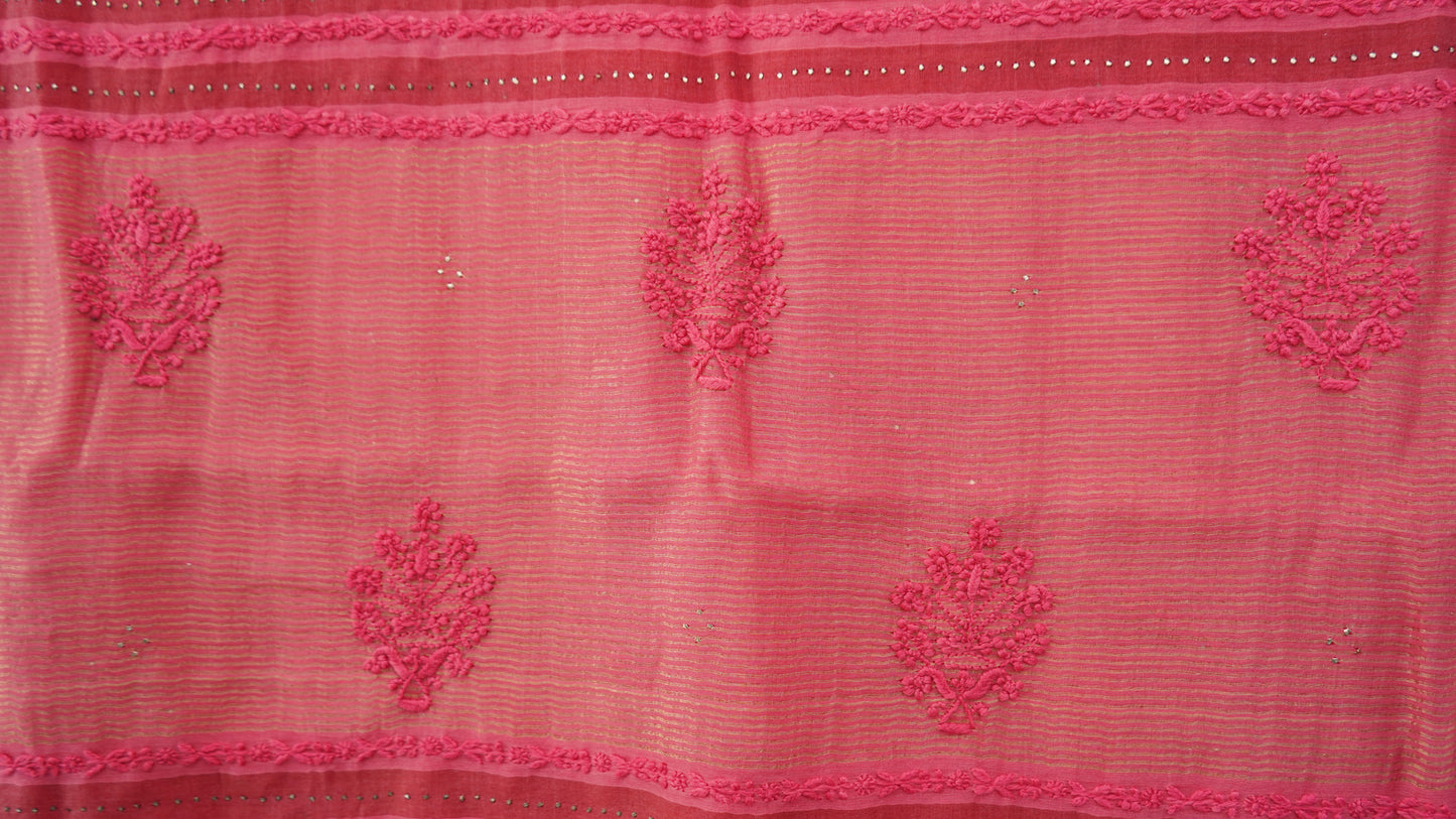 L7-P07: Onion Pink Cotton Silk Saree