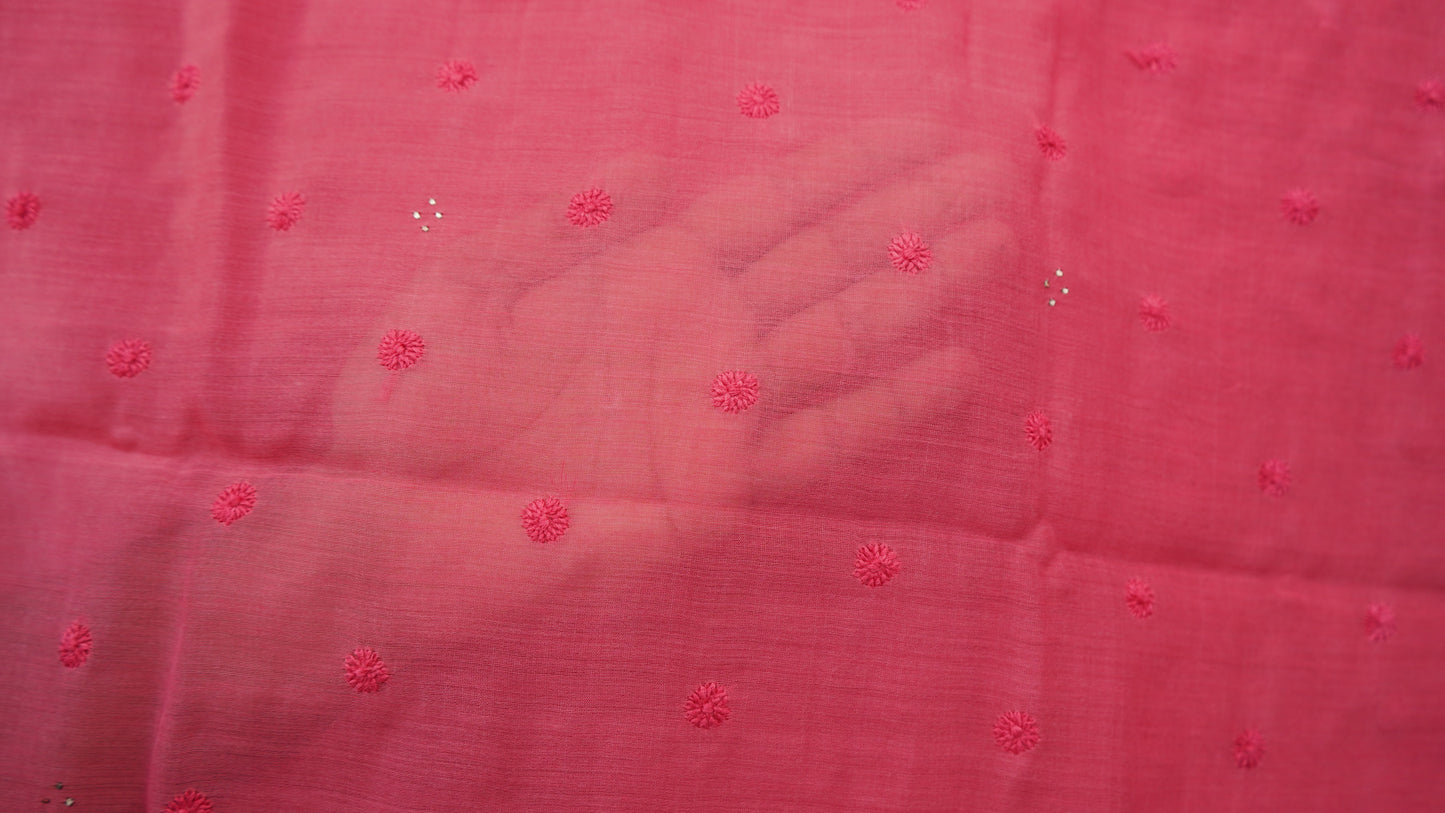 L7-P07: Onion Pink Cotton Silk Saree