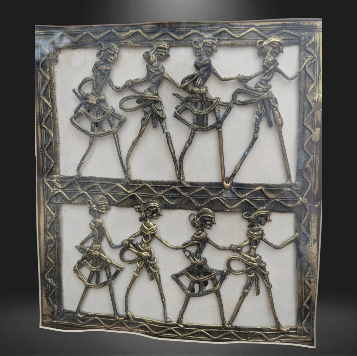 L3-P14-V1: Folk Dance Frieze – Bharewa Metal Wall Insert