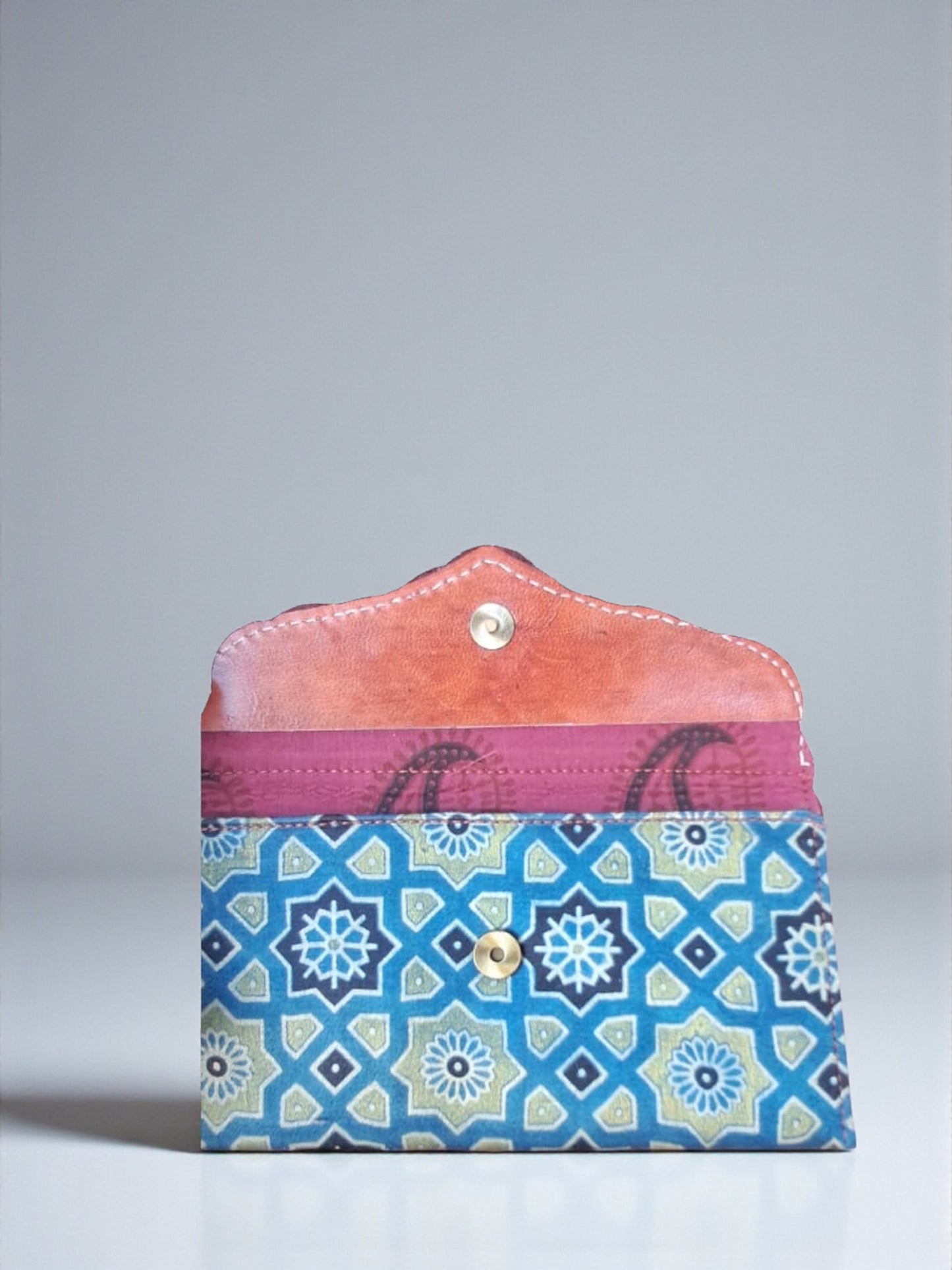 L5-P04: Ajrakh Leather Wallet