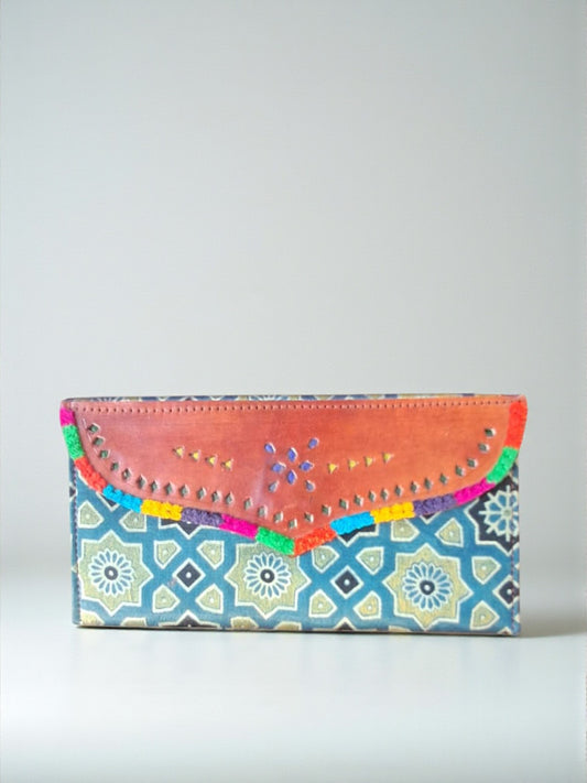 L5-P04: Ajrakh Leather Wallet