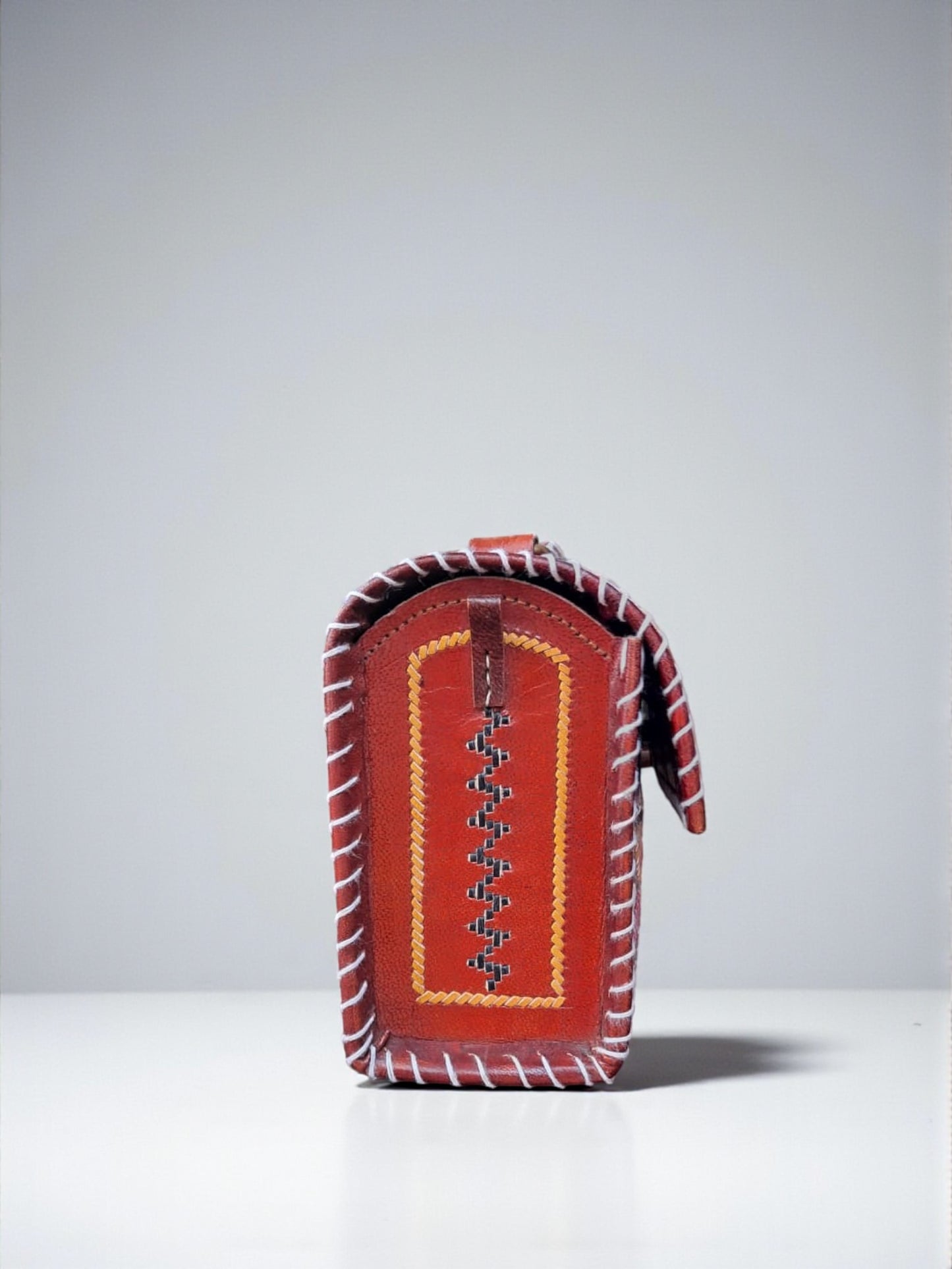 L5-P13: Colorful Box Leather Bag