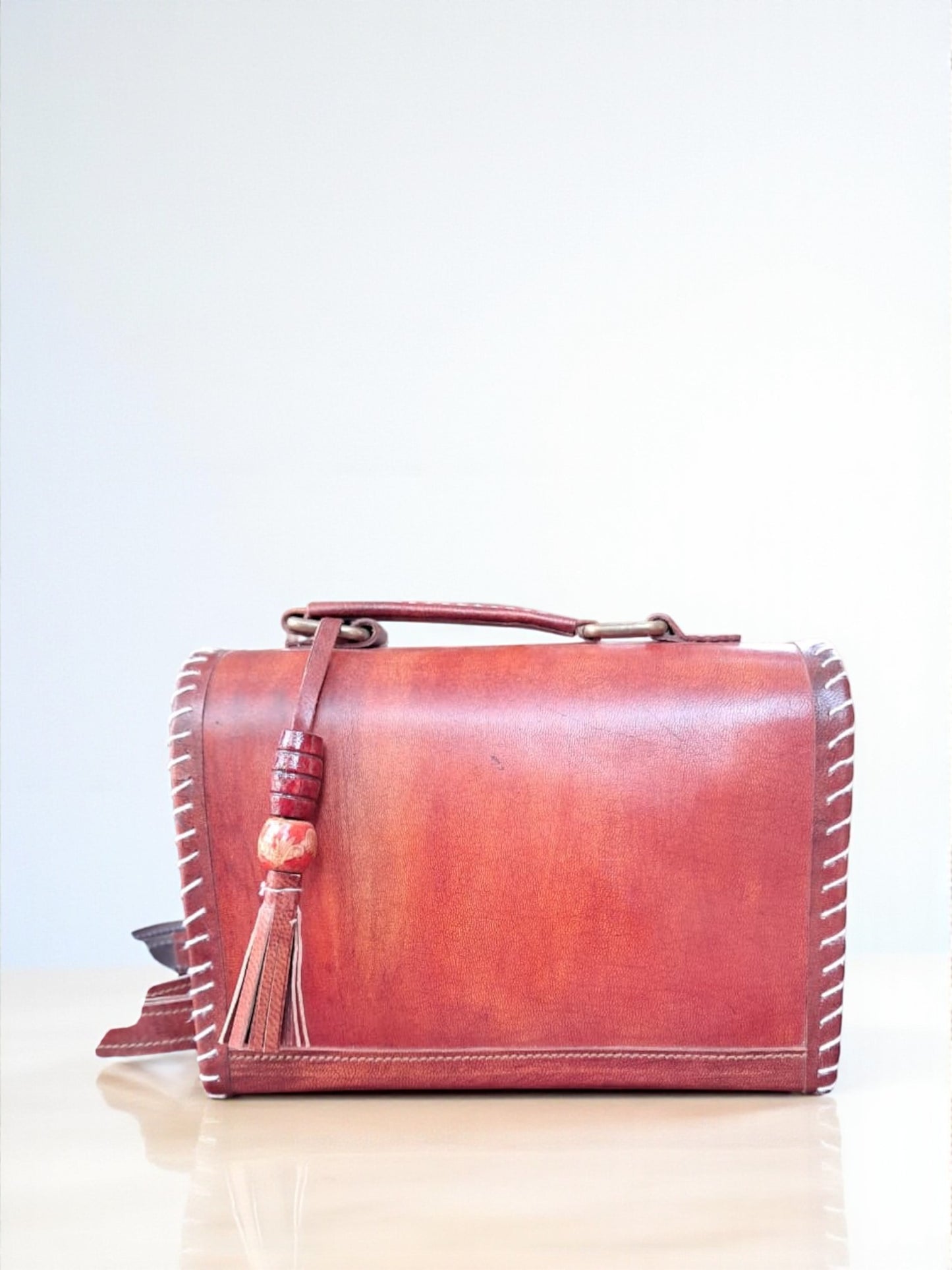 L5-P13: Colorful Box Leather Bag