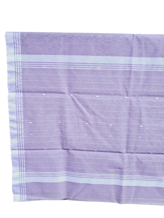 L6-P1:  Pastel Lavender Cotton Silk Saree