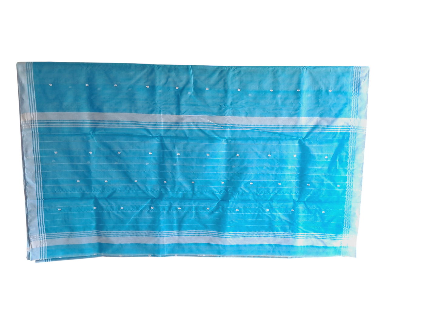 L6-P7: Sky Blue Cotton Silk Saree