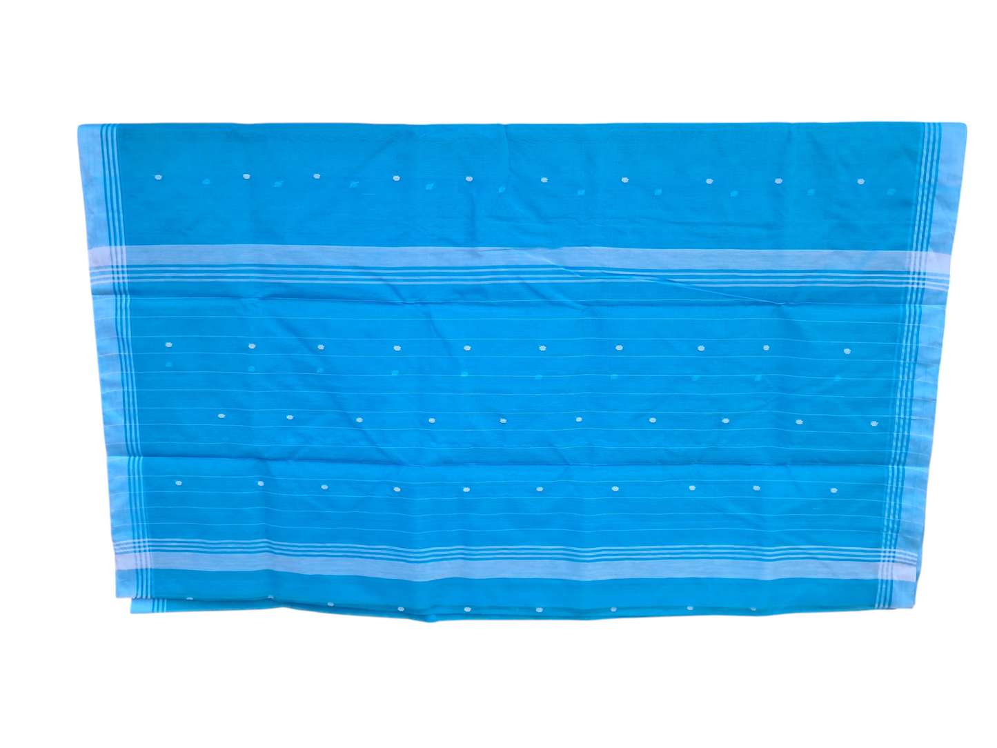 L6-P7: Sky Blue Cotton Silk Saree