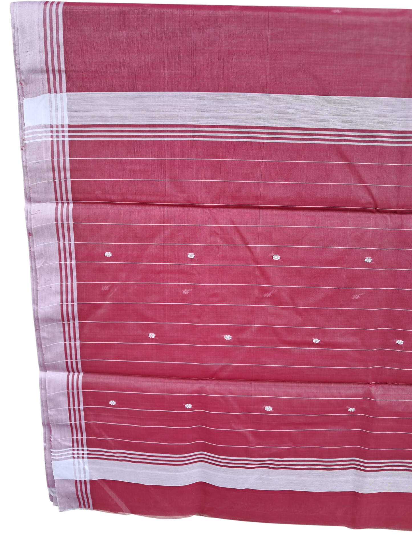 L6-P3:  Onion Pink Cotton Silk Saree